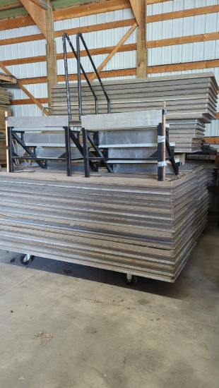Portable Stage Platforms, Metal Frames, Wood Surfaces, 4'x8' - Over 5,000 Sq. Ft. of Staging Sell...