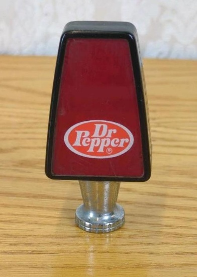 Dr Pepper Tap Handle, Red and Black, Vintage 1980s-1990s