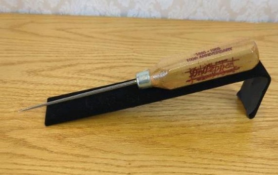 Dr. Pepper 100th Anniversary Ice Pick, Wood Handle, 1985 Edition