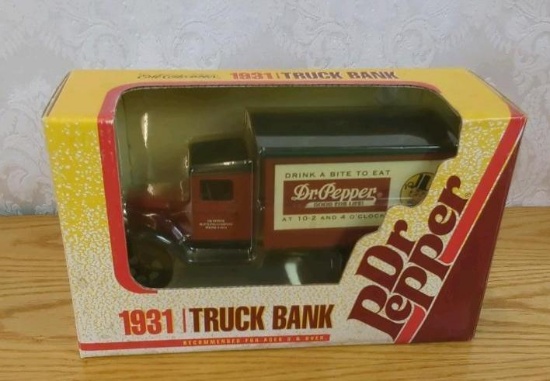 Dr Pepper 1931 Truck Bank, 1/34 Scale Die-Cast by Ertl Collectibles