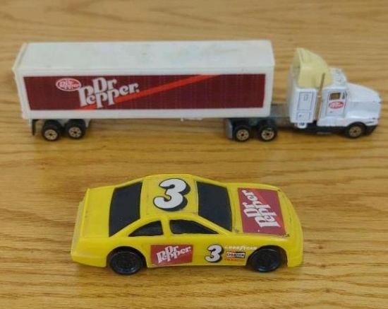 Tootsietoy Stocker & Tootsie Toy Kenworth Vehicles, Dr. Pepper Branding, Die-cast