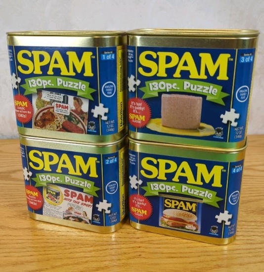 SPAM Rope Puzzle Jigsaw Set, 4 Different Can Designs, Themed