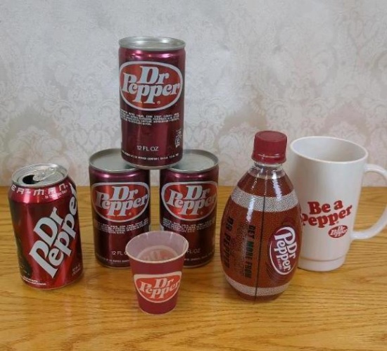 Dr. Pepper Memorabilia Collection, Vintage Cans, Spider-Man Can, Mug