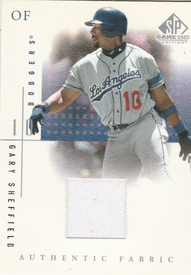 GARY SHEFFIELD 2001 SP GAME USED JERSEY CARD