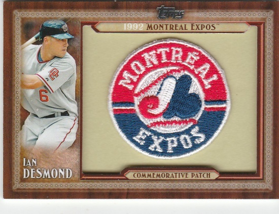 IAN DESMOND 2011 TOPPS THROWBACK MANUFACTURED PATCH CARD