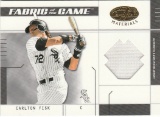 CARLTON FISK 2003 LEAF CERTIFIED FABRIC OF THE GAME JERSEY CARD