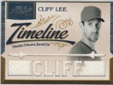 CLIFF LEE 2011 PRIME CUTS MULTI SWATCH JERSEY CARD