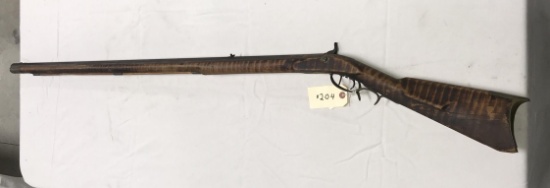 E. Barns Full Stock .36 cal Rifle w/J. G. Stutsman, Dayton, OH lock (some repair)