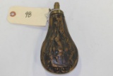 Deer Decorated Copper Powder Flask