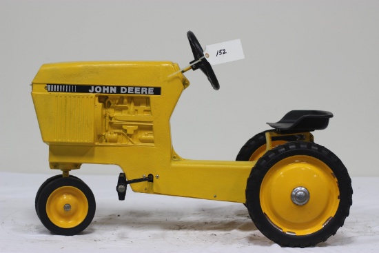 #152 1990 JOHN DEERE 55 PEDAL TRACTOR (PAINTED YELLOW)