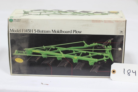 #184 JOHN DEERE F145H 5-BOTTOM MOLDBOARD PLOW 1/16-SCALE PRECISION CLASSICS NO. 6 (NIB)