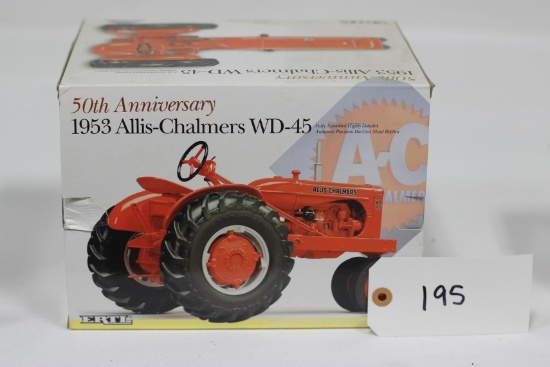 #195 1953 ALLIS-CHALMERS WD-45 TRACTOR “50TH ANNIVERSARY” 1/16-SCALE (NIB)