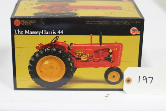 #197 MASSEY-HARRIS 44 TRACTOR 1/16-SCALE PRECISION SERIES NO. 9 (NIB, DIRTY BOX)