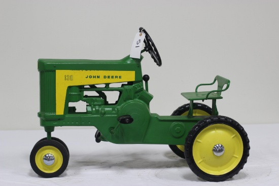 #51 1958 JOHN DEERE 130 4 HOLE PEDAL TRACTOR (OLD, REPAINTED)