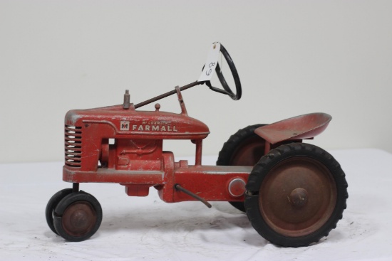 #68 1949 FARMALL H TYPE 2 SMALL PEDAL TRACTOR, “ORIGINAL SURVIVOR” (ROUGH WHEELS)