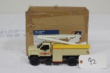 #92 CHEVY BOOM TRUCK, HOUSTON LIGHTING POWER COMPANY PLASTIC BANK (ORIGINAL SHIPPING BOX)