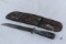 #181-WWII THEATER-MADE FIGHTING KNIFE AND SHEATH