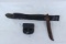 #233-INDIAN WARS LEATHER BELT & CAP BOX W/KNIFE SHEATH