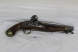 #33-TOWER .70 CAL FLINTLOCK PISTOL MARKED ON TRIGGER GUARD 