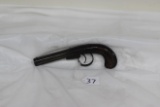 #37-UNDER HAMMER .36 CAL PERCUSSION PISTOL (ONE MISSING INLAID STAR)