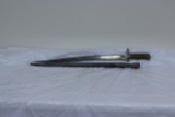 #100-1868 FRENCH BAYONET W/NON-MATCHING SCABBARD