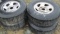 40-4 - (4) DODGE TIRES, 5 LUGS, SIZE LT245/75 R16