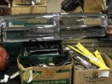 25-7 - DODGE TRUCK GRILL, GREENLEE 767 PUNCH AND DRIVER SET, MISC. BELTS, OIL, WIPER BLADES