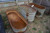 46-2 - (3) GALANIZED WATER TANKS (RUSTED)