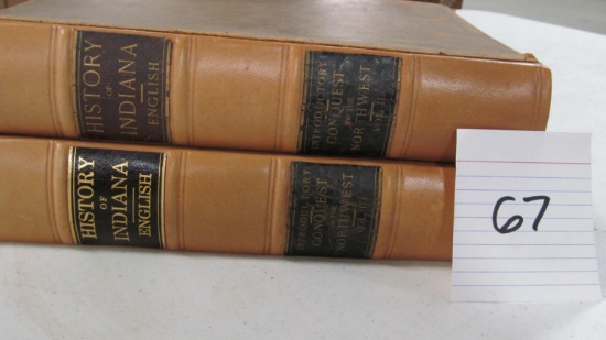 History Of Indiana, Volumes 1&2, By Wiliam Hayden English, The Bowman Merrill Company, C. 1897, Rebo