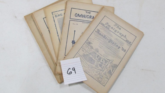 The Omnigraph - Periodical From Early 1900s Made In Xenia, Ohio, (10 Copies)