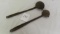 (2) cast iron lead ladles (Holland & Erie, PA)