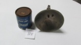 Just Rite carbide lamp w/Union Carbide carbide can