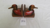 Wood Bundy & Co duck bookends