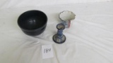 (3) pieces contemporary art pottery: (2) Carlie Tart & (1) Watson, Tipp City, OH