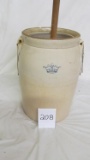 5-gallon crock w/crown (missing handles, chip in rim, crack)