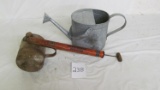 (1) galvanized watering can w/butterfly decoration, (1) 23