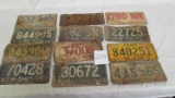 (12) Vintage Ohio license plates from 1923 & 1950-1970s