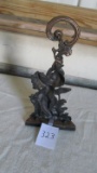 Cast brass cupid doorstop