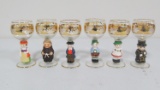 (8) Figural stemware glasses by Goebel Boeling