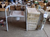 Kerosene Heater, Potty Chair, 6-drawer Plastic Storage Cabinet (storage Cabinat Has 2 Drawers Broken