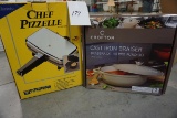Chef Pizelle Waffle Maker, Crofton Cast Iron 5-quart Braizing Pan, New In Package Stainless Steel Bo