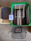 Wire Basket, Wood Crate, Plastic Bin