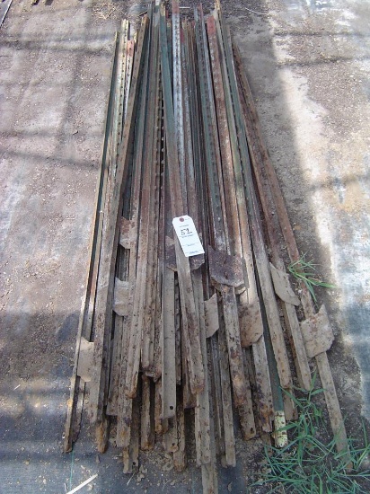PILE APPROXIMATELY (44) 78" METAL FENCE POSTS