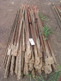 PILE APPROXIMATELY (57) METAL FENCE POSTS