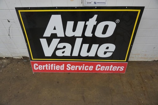 AUTO VALUE CERTIFIED SERVICE CENTERS SIGN 48" X 32"