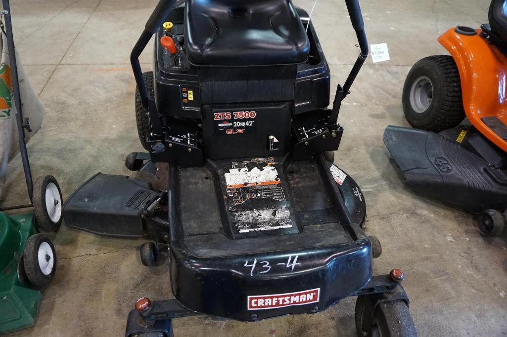 Craftsman zts deals 7500 42 inch