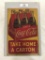 1946 CARDBOARD COCA COLA SIGN WITH GROMMETS - 14.5