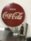 1950s COCA COLA 2-SIDED METAL FLANGE SIGN - SLIGHT WEAR BUT GOOD CONDITION
