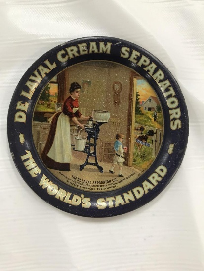 EARLY 1900s DELAVAL CREAM SEPARATER "THE WORLD'S STANDARD" TIP TRAY - 4.5",