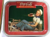 1940 COCA COLA TRAY BY THE AMERICAN ARTWORKS, COSHOCTON, OH - FEW RIM CHIPS